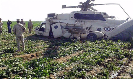 Un helicóptero del Ejército egipcio se estrella al sur de El Cairo